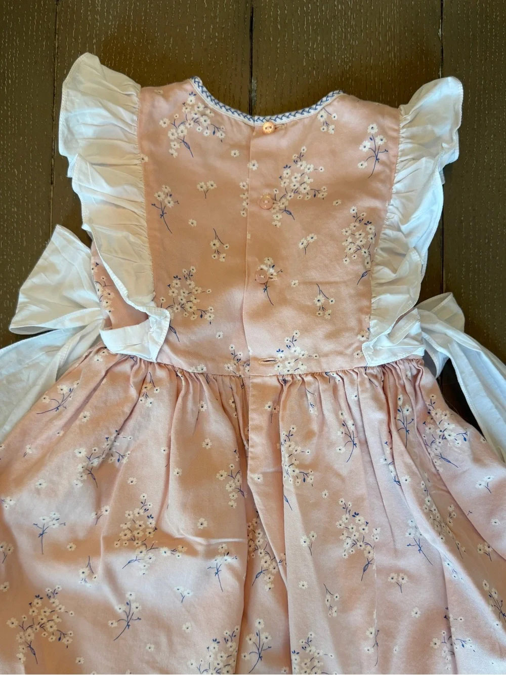 Sophie & Lucas Girls’ Preppy Pink Floral Cotton Summer Dress • Size Small (6)